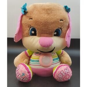 2020 FISHER PRICE LAUGH & LEARN SO BIG SIS LARGE MUSICAL PUPPY DOG MUSICAL PLUSH
